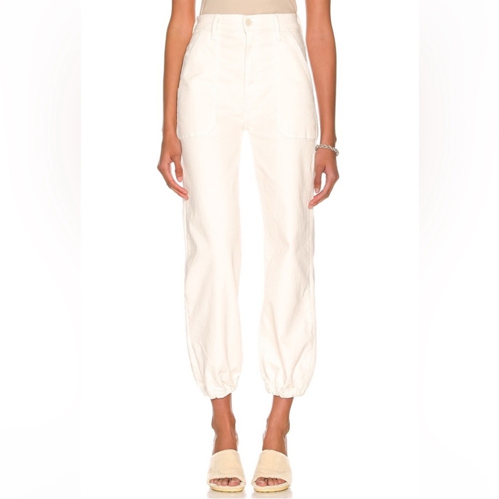 MOTHER Cream Denim Pants